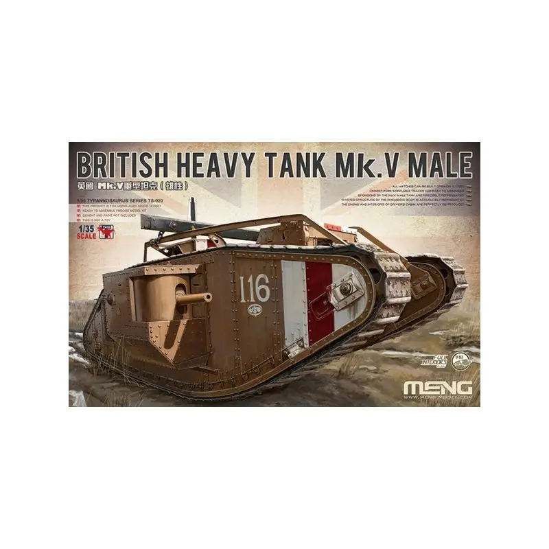 1:35 BRITISH HEAVY TANK MK.V MALE 1:35 BRITISH HEAVY TANK MK.V MALE