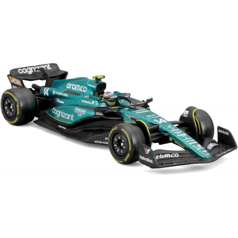 1:43 F1 Aston Martin AMR23 con Casco Alonso Vehículo Fórmula 1 1:43 F1 Aston Martin AMR23 con Casco Alonso Vehículo Fórmula 1