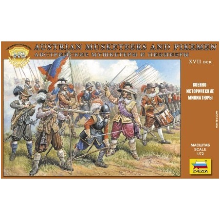 1:72 AUSTRIAN MUSKETEERS AND PIKEMEN 17TH CENTURY