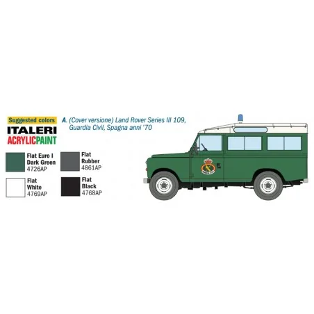 ITALERI 6542 - LAND ROVER SERIE III 109 "Guardia Civil" - ESCALA 1/35