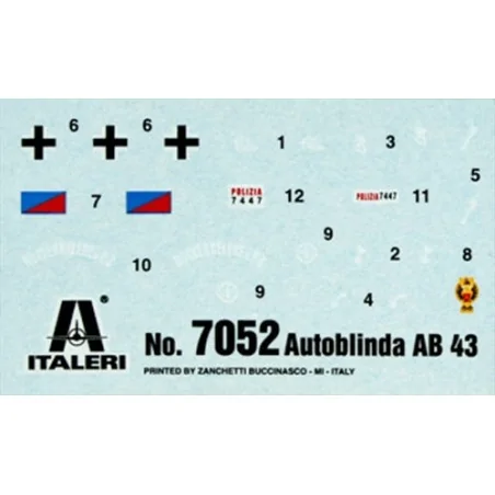 ITALERI 7052 - AUTOBLINDA AB 43 - ESCALA 1/72