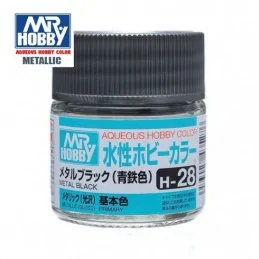 Mr.HOBBY AQUEOUS COLOR H028 - Negro metalizado