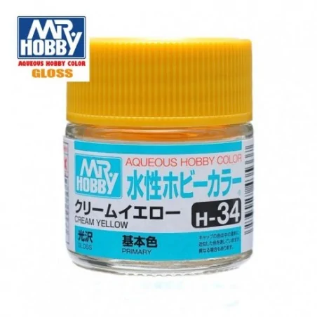 Mr.HOBBY AQUEOUS COLOR H034 - Amarillo crema brillo