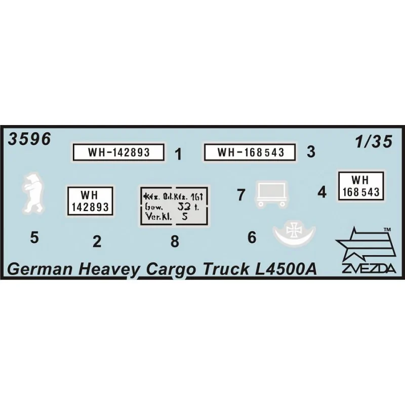 ZVEZDA 3596 German Heavy Truck L4500A