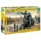 ZVEZDA 3632 - German R-12 heavy motorcycle with driver and officer - ESCALA - ESCALA1/35