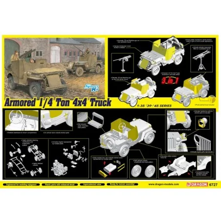 DRAGON 6727 - Armored 1/4-Ton 4x4 Truck w/.50-cal Machine Gun - ESCALA1/35