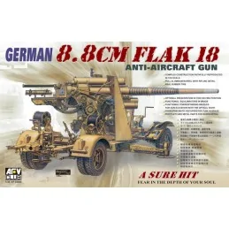 AFV35088 German 8.8cm Flak 18 Anti-aircraft gun ESCALA:1/35