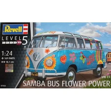 REVELL 07050 VW T1 SAMBA BUS FLOWER POWER ESCALA:1/24