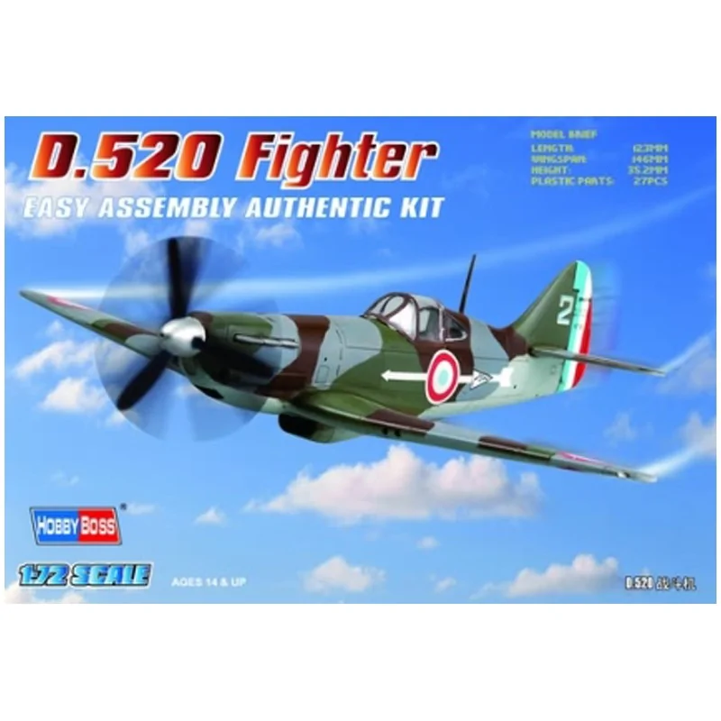 HOBBY BOSS 80237 French D.520 Fighter ESCALA:1/72