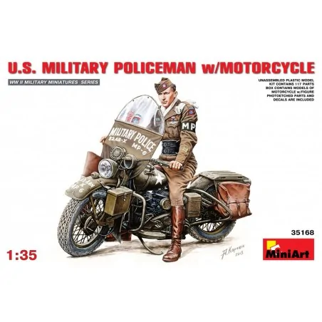 U.S.Millitary Policeman with Motorcycle