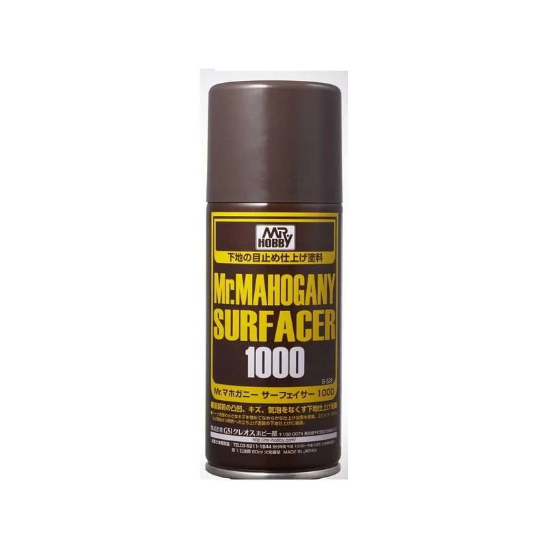 Mr.Hobby Mr.Mahogany Surfacer 1000 Dark Brown Spray