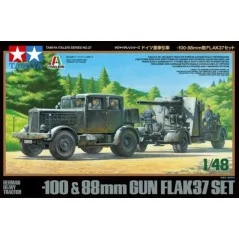 GERMAN HEAVY TRACTOR SS-100 & 88mm GUN FLAK37 SET