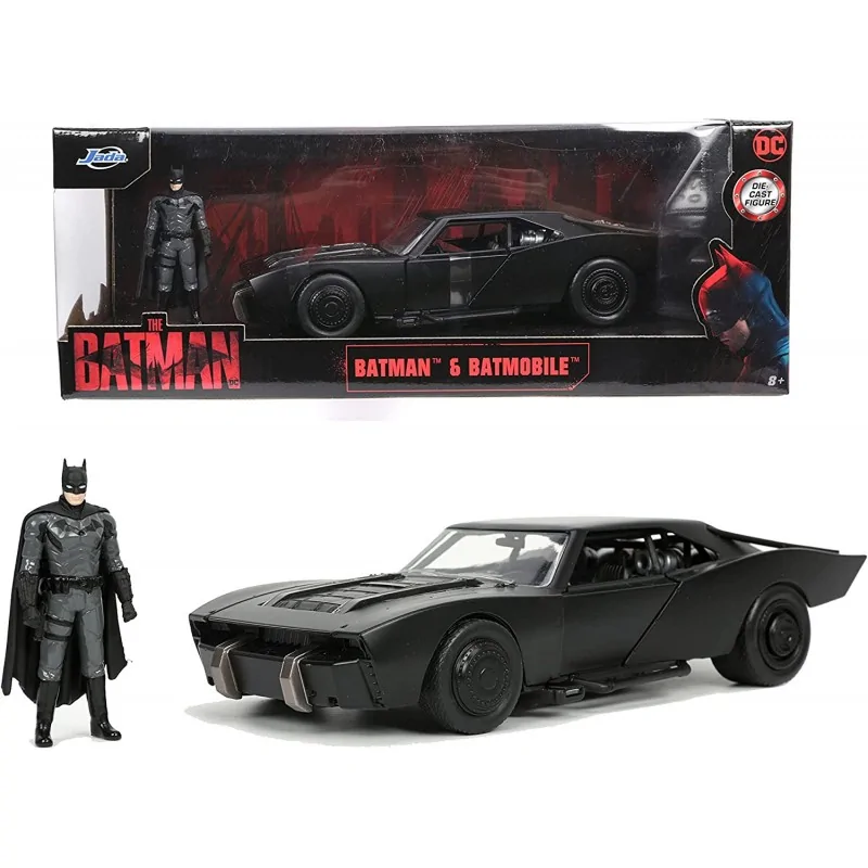2022 Batmobile Con Figura de Batman "The Batman" Negro