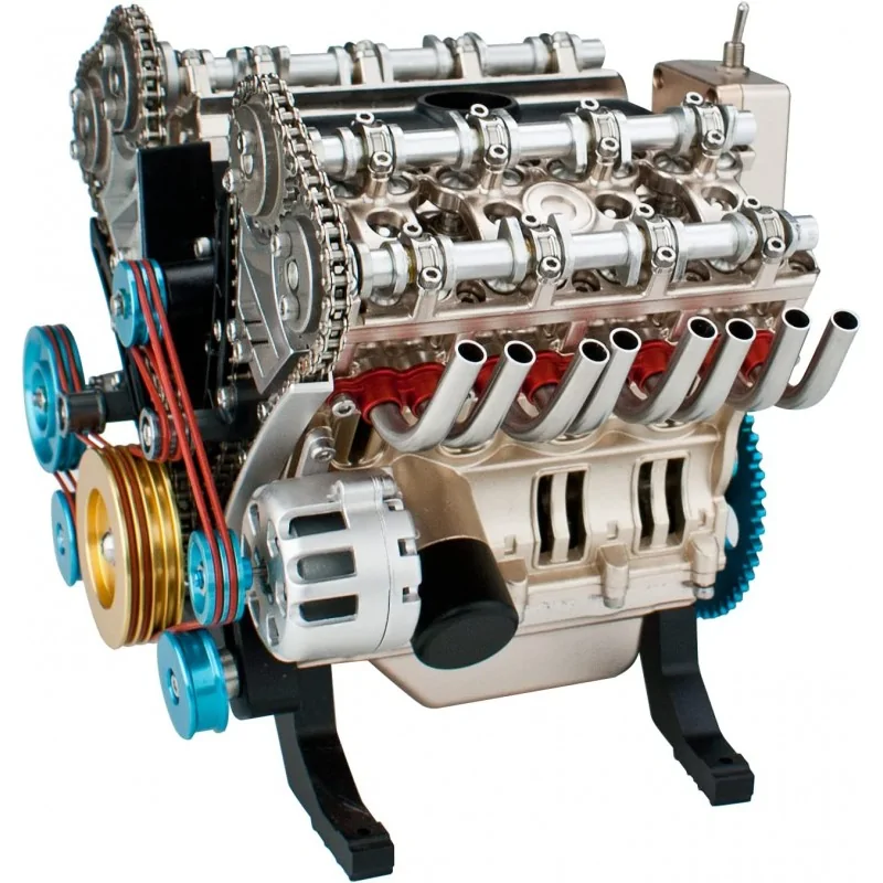 Motor V8. Kit de construcción en metal 8 cilindros