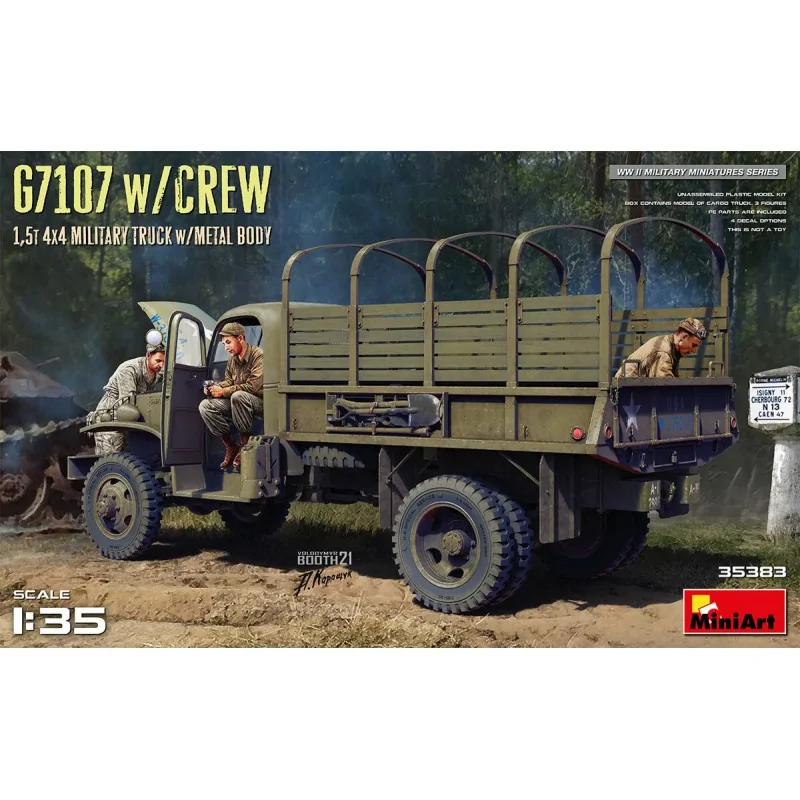 G7107 w/Crew 1,5t 4x4 Cargo Truck w/Metal Body