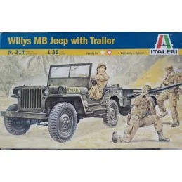 Willys MB jeep with trailer.