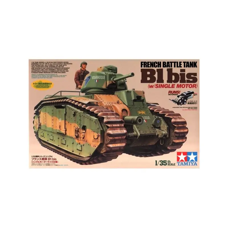 French Battle Tank B1 bis w/Single Motor